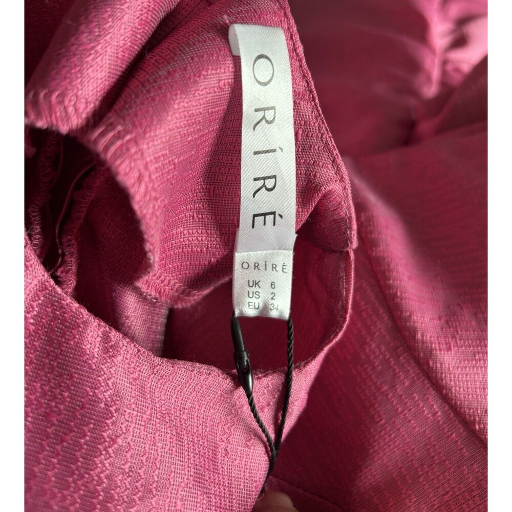 Orire Dayar Pink Ruffled Back High Neck Asymmetrical Sleeves Mini Dress U.S. 2 - Picture 5 of 7